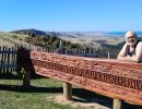 Henare Kani on the waahi tapu site known as Te Taumata